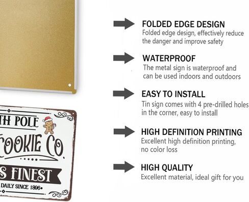 Candy Land Express Metal Sign Gingerbread Holiday Decorations Christmas Bakery Home Farmhouse Cafe Bar Kitchen Shop Wall Decor 8x12 inch in Kuwait