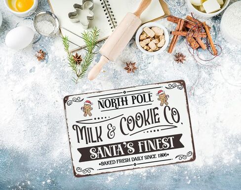 Candy Land Express Metal Sign Gingerbread Holiday Decorations Christmas Bakery Home Farmhouse Cafe Bar Kitchen Shop Wall Decor 8x12 inch in Kuwait