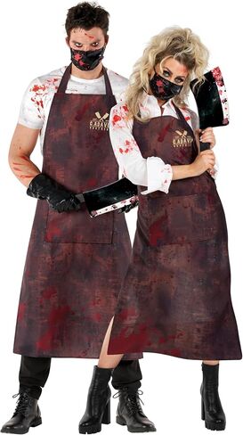 Morph Bloody Butcher Costume Adult Mens Halloween Killer Scary Butcher Costume Apron for Adults Cosplay in Saudi Arabia