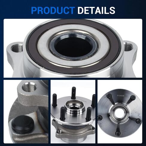 مجموعة محور العجلات الخلفية Autoround 512536 مناسبة لسوبارو أوت باك 2015-2021/ فورستر 2019/WRX 2015-2019/ ليجاسي 15-21/ أسينت 19-21 5 العروة مع ABS [عبوة من 2] in Saudi Arabia