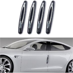 4PCS Car Door Edge Guards,Anti-Scratch Car Door Protector Trim Strip with Self Adhesive for Car Decor,Universal Exterior Car Accessories Door Guards for Cars Trucks SUVs (Black)