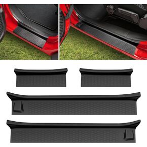 Door Sill Guards Kit Fit for 2018-2024 Jeep Wrangler JL Unlimited, Door Sill Protector for 2020-2024 Jeep Gladiator, Entry Guard Protector for Wrangler JLU&Gladiator JT 4 Door Accessories