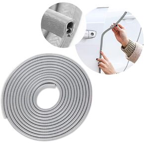 Car Door Edge Guards, 16Ft Universal Rubber Seal Protector U Shape Edge Trim Car Door Edge Protection for Most Car, Aluminum Boat Edge Guards (White)