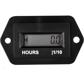 Runleader Digital LCD Hour Meter, AC 86V to 230V, Total Hours Resettable, Use for ZTR Lawn Mower Tractor Generator Golf cart Club car Scrubber Marine ATV Motor Compressor and Other Powered Equipment