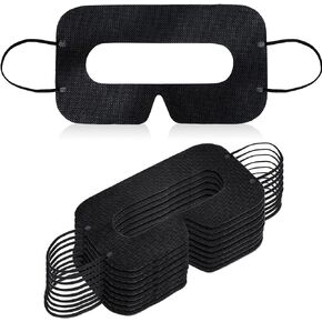 200 Pcs Disposable VR Face Mask Breathable Cover Eye Mask for VR Nonwoven Fabric Sanitary VR Mask, VR Eye Cover Pad (Black)