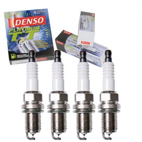 4 pc DENSO Platinum TT Spark Plugs compatible with Toyota Tacoma 2.4L 2.7L L4 1995-2004