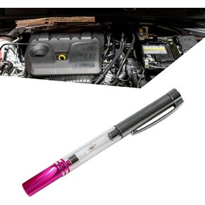 1 PC Car Ignition System Spark Plug Test Pen, Engine Indicator Pen Type High Voltage Line Cylinder Line Spark Plug Tester, Fault Diagnosis Tool, Suitable for Most Car Models (Silver & Purple)