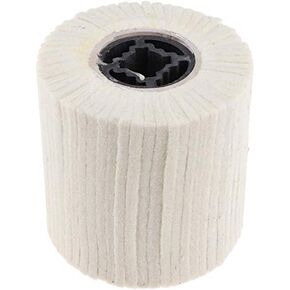 Wool Felt Wire Drawing Wheel Buffer Wheel Buffing Drum Mirror Burnishing Polishing Brush for Rust/Dust Removal,Jewelry/Glass (100X100MM)