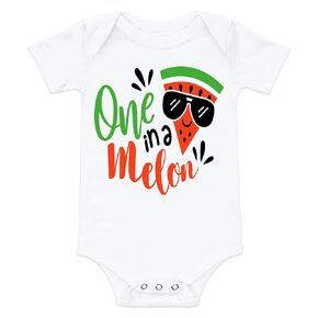 One in melon birthday shirt first birthday shirt watermelon 1st birthday top watermelon birthday party theme summer birthday shirt one year birthday shirt (6-9 months)