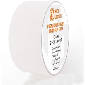 Anti-Slip Tape Series, 80 Grit, Industrial Grade, Indoor, Outdoor (Black 1-Inch 2-Pack) in Saudi Arabia