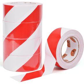 Hazard Caution Tape, 2inch x 150 Feet(50yds) Self Adhesive Warning Tape for Steps, High Visibility Yellow Black Tape for Outdoor Construction Warning, Danger Zone, 5Rolls in Kuwait