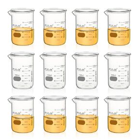 ULAB Heavy Duty Glass Beakers, 2pcs of Vol.1000ml(33.8oz), Borosilicate 3.3 Glass, Thick Wall Beakers, with Double Scale, Superior Durability & Chemical Resistance, UBG1065
