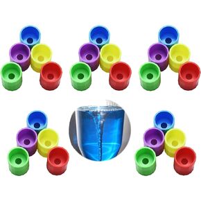 25 Pieces Tornado in A Bottle, Plastic Tornado Bottle Connector Cyclone Tube Vortex Connector for Scientific Experiment, 5 Colors