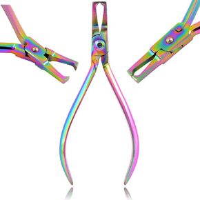 Multi Titanium Rainbow Color Anterior Bracket Removing Plier, Orthodontic Braces Removal Tools, Straight Bracket Remover Instrument Clamp
