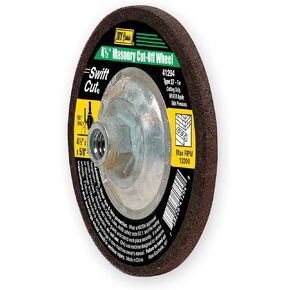 IVY Classic 41294 Swift Cut 4-1/2-Inch x 1/8-Inch x 5/8-Inch - 11 Threaded Arbor, Masonry Depressed Center Wheel With Hub for Grinders, 1-Piece