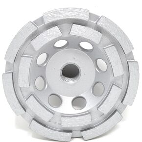 SPPGC4DN Double Row Cup (4") - Diamond Segmented Grinding Cup Wheel with 5/8"-11 Nut – Designed for Grinding Concrete, Brick, & Block – Aggressive Grinding