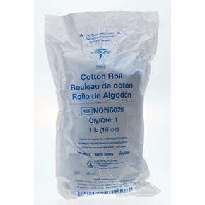 Medline Sterile Cotton Rolls, 1 lb., 1' x 8.5', High Absorbency for Wound Care and First Aid