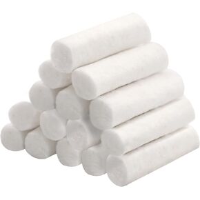 200 Count 1.5 inch Dental Gauze Cotton Rolls, Non-Sterile 100% Natural Cotton, High Absorbent Cotton for Mouth Gauze and Nosebleeds for Kids and Adults