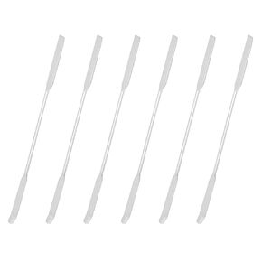 EISCO 6PK Chattaway Spatulas, 7.9" - Stainless Steel, Polished - Dual Ended, Flat & Bent End