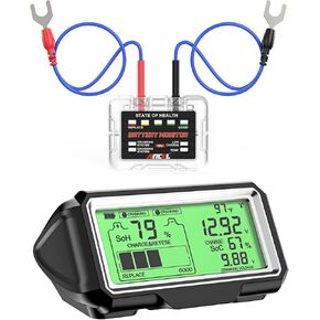 ANCEL BM200 PRO 12V Lead Acid Battery Monitor & Tester, 433MHZ Wireless Transmission with Cranking, Charging, Voltage, Temperature Test & Alarm Auto Standby Suitable For Car Truck RV ATV SUV Boat Etc. in Saudi Arabia
