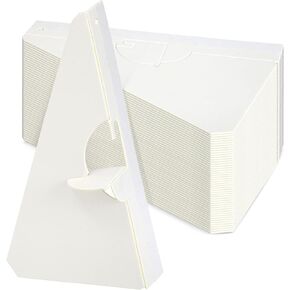 50-Pack Self-Stick 7 in Cardboard Easel Backs, Picture Frame and Art Easel Stand Bulk Pack for Photographs, Artwork, Posters, Signs, and Craft Projects (White)
