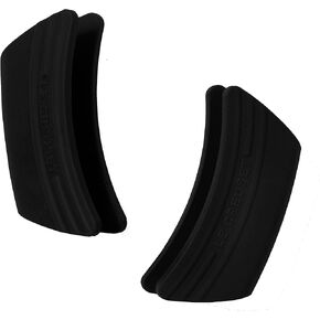 Le Creuset Silicone Set of 2 Handle Grips, 5" x 2 1/2" each, Black