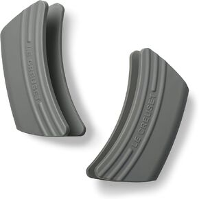 Le Creuset Silicone Set of 2 Handle Grips, 5" x 2 1/2" each, Black