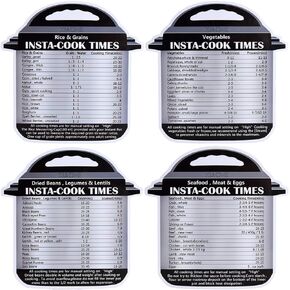 4 عبوات من أوراق الغش المغناطيسية المتوافقة مع ملحقات وعاء الضغط الكهربائي الفوري وصور الطعام وأوقات الطبخ المغناطيسية، دليل مرجعي سريع لـ 60 وظيفة إعداد شائعة in Kuwait