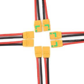 Amass 2 Pairs XT90S Pigtails XT90 Wire XT-90S XT 90 Plug Male and Female Connector 150mm 10AWG Silicon Wire for RC Lipo Battery FPV Racing Drone …