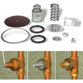 RK1-70XL 70XL Complete Repair Kit RK1-70XL 1" Pressure Reducing Valve Repair Kit RK1-70XL Repair Kit Fit for Wilkins 1" Models 70, 70DU, 70XL Pressure Regulator Valves