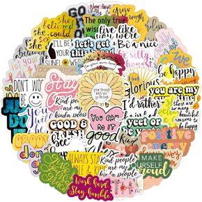100pcs Positive Affirmation Stickers, Inspirational Words Stickers for Students Teachers Kids Teens Adults, Motivational Quote Stickers for Water Bottle Scrapbook Laptop