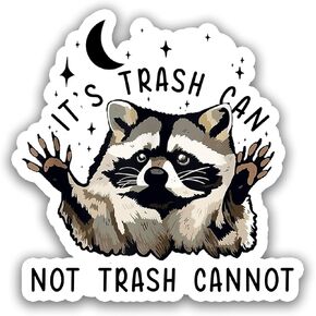 (3pcs) It's Trash Can Not Trash Cannot Sticker, Screaming Possum Sticker, Book Stickers, Water Assistant Die-Cut Vinyl Funny Decals for Laptop Phone Water Bottles, Kindle Stickers (Size 3")