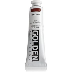 Heavy Body Acrylics by GOLDEN, Red Oxide, 2 fl. oz. Tube, Professional Acrylic Paint, Opaque