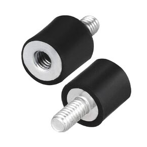 uxcell M6 Male Female Rubber Mounts Vibration Isolators Shock Absorber 20mm X 15mm Black 8pcs