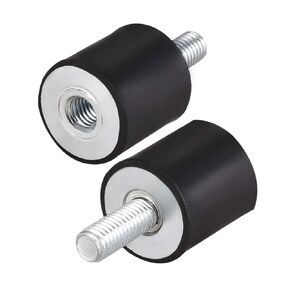 uxcell M4x8 Male Female Rubber Mounts, Shock Absorber, for Motor Generator Compressor Garage Reverse Osmosis Pump Impact Air Generator Car Bobbins, D10mmxH10mm 2pcs