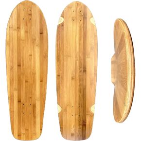 لوح تزلج للمدرسة القديمة من الخيزران مقاس 33 بوصة من Lucid - سطح لوح تزلج طويل من الخيزران الفارغ in Kuwait