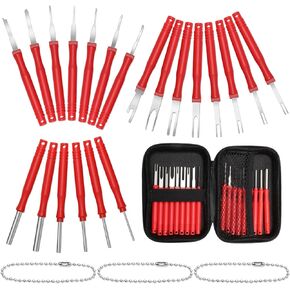 21 Pcs Terminal Removal Tool Kit, Terminal Ejector Kit for Electrical Pin Removal Tool Kit for Terminal Pin Removal Tool Kit for Car Connector Terminal