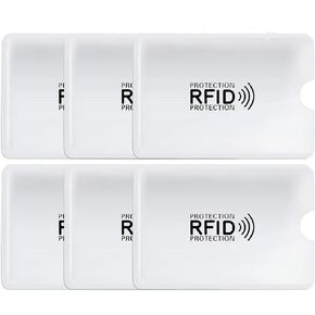 RFID Blocking Sleeves Credit Card Holder,6 set-Premium Identity Theft Protection-Smart Slim Design fits Wallet/Purse