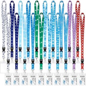 20 Pack Carnival Cruise Lanyards with Waterproof ID Holder Detachable Buckler Cards for Women Men Cruise Accessories