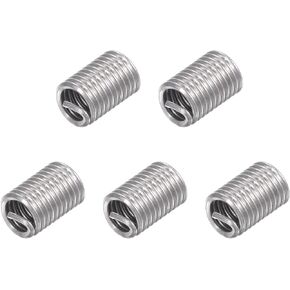 uxcell Wire Thread Inserts 1/2-13 UNC 2.5D 304 Stainless Steel Helical Type Coiled Wire Screw Repair Threaded Sleeve Steel Sheath 5pcs