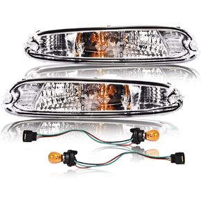 PIT66 Front Bumper Turn Signal Lights, Compatible with Mazda MX-5 Miata 1990 1991 1992 1993 1994 1995 1996 1997 W/Bulbs Clear Lens 8BN151060 8BN151070 Halogen Clear Lens