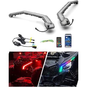أضواء Chelhead Can Am X3 LED المميزة مع أضواء تحول كهرمانية، مجموعة مصابيح أمامية مقاومة للماء لـ Can-Am Maverick X3، Maverick Sport، Maverick Trail in Kuwait