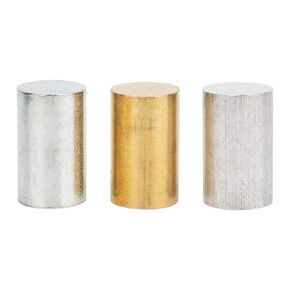 Iron Cubes 3-Piece Equal Length Cylinders, Brass, Iron, Aluminum for Use with Density, Specific Gravity Activities