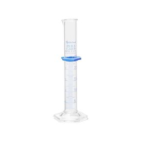 United Scientific™ (UNCYLNGB-25) أسطوانة متدرجة سعة 25 مل، زجاج بوروسيليكات 3.3، مقياس متري مزدوج، الفئة ب، عبوة من قطعتين
