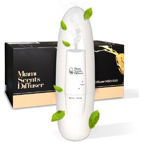 Plug In Diffuser For Essential Oils & Amalfi Hotel Scent 4 Fl Oz Included Coverage Up to 500 SqFt Smart App Bluetooth Waterless Wall Diffuser for Office & Home Luxury Scents Hotel Collection Diffuser.