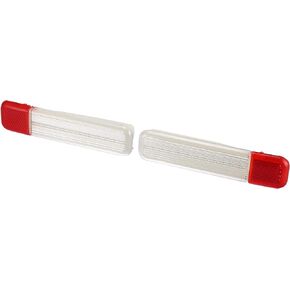 X AUTOHAUX Pair Interior Door Panel Courtesy Light Lens Cover Warning Light Lamp Housing for Chevrolet Silverado for GMC Sierra 2001-2006 for Cadillac Escalade 2002-2006 Clear White 15021517