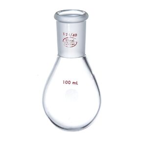 Wilmad LG-7245-102 Borosilicate Glass Recovery Flask, 100 mL Capacity, 24/40 Standard Taper Joint
