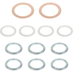 12PCS Differential Oil Drain Plug Gaskets,Differential Transfer Case Crush Washer Gasket,Car Accessories Transfer&Differential Service Gasket Kit,Replace #9043024003, 1215710010, 90430A0003