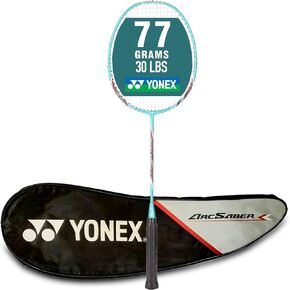 YONEX Badminton Racquet, Arcsaber 73Light, Aqua Blue, 5U-G4, Graphite, Carbon Graphite, Aero Box Frame, Built in T Joint, 4 3/4 inches grip