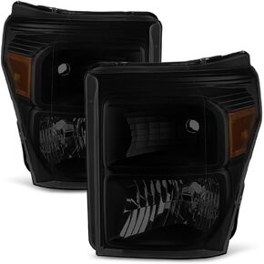 ACANII - For Black Smoke 2011-2016 Ford F250 F350 F450 Super Duty Headlights Driver + Passenger Side 11-16